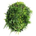 80cm Slimline Artificial Green Wall Disc Art Country Fern - UV Resistant, White Frame - SuperSaverAU - view 1