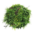 80cm Slimline Artificial Green Wall Disc Art Country Fern - UV Resistant, White Frame - SuperSaverAU - view 2