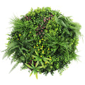 80cm Slimline Artificial Green Wall Disc Art Country Fern - UV Resistant, White Frame - SuperSaverAU - view 3