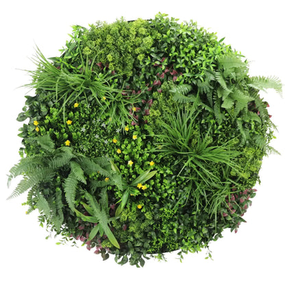 Slime-line Green Wall Disc 100cm - Indoor/Outdoor Artificial Foliage, UV Resistant