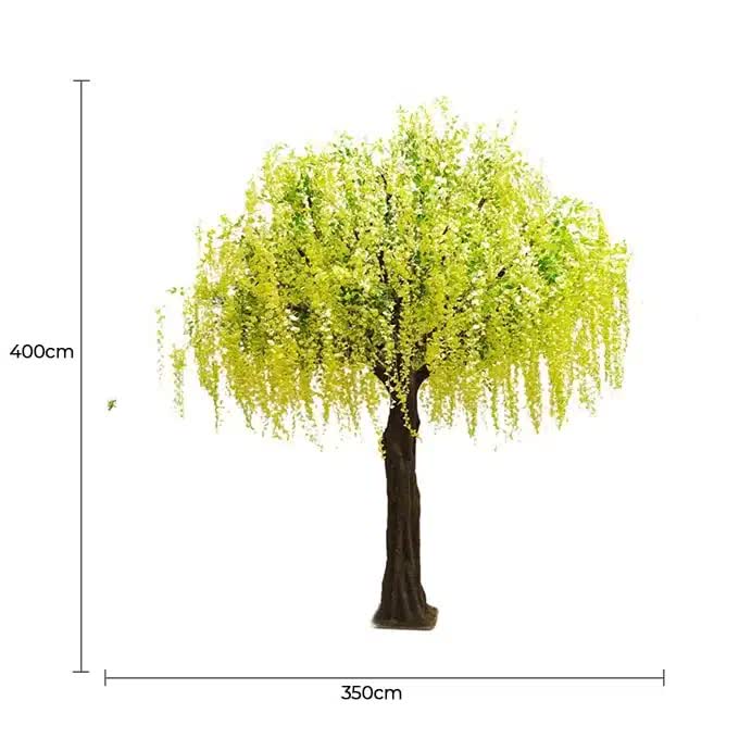 Deluxe Faux Weeping Willow Tree 400cm - Handcrafted, No Maintenance, Realistic Design
