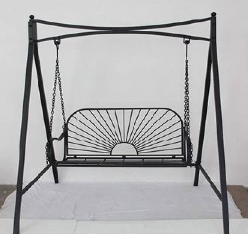 Mitchell Garden Swing Black Metal 152x139x197 cm, 28 kg