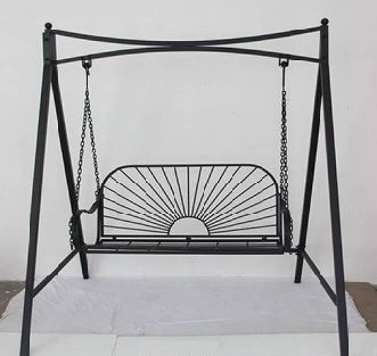 Mitchell Garden Swing Black Metal 152x139x197 cm, 28 kg
