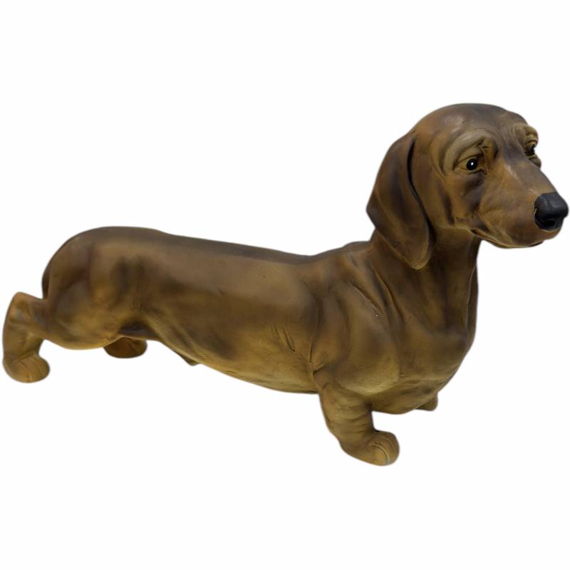 Henry Dashhund Dog Statue, Hand Painted, 56cm, Indoor/Outdoor Use, Multi Colour