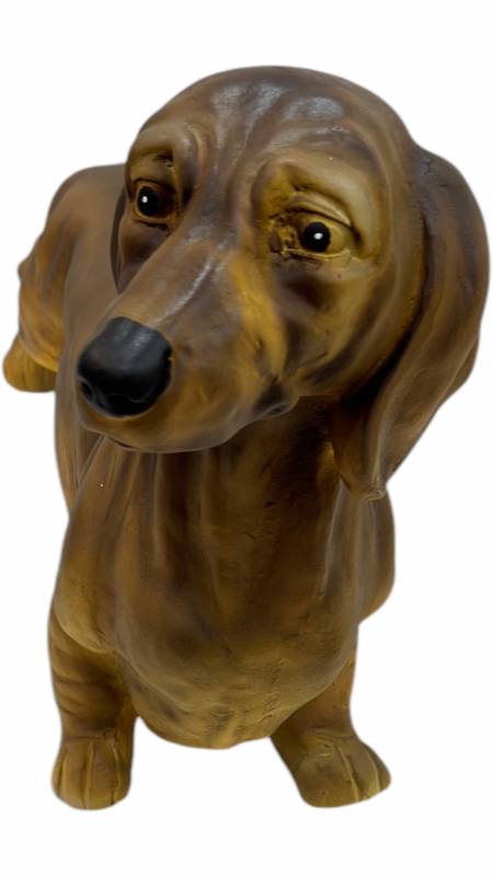 Henry Dashhund Dog Statue, Hand Painted, 56cm, Indoor/Outdoor Use, Multi Colour