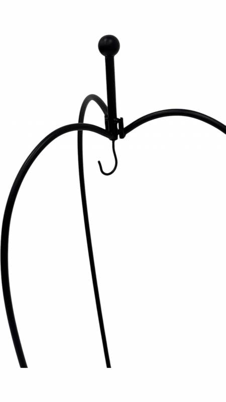 Black Metal Hanger Coat Stand 120cm - Stylish Bathroom Display, 1.5kg - SuperSaverAU - view 2