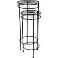 Tracey Plant Stand Set of 2, 30x70cm, Black Metal, Casual Elegance - SuperSaverAU - view 2