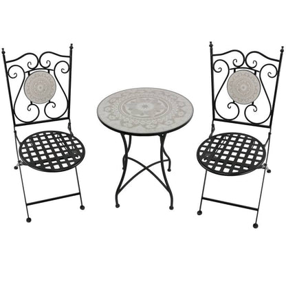 Sandy 3 Piece Outdoor Setting: Table & 2 Chairs