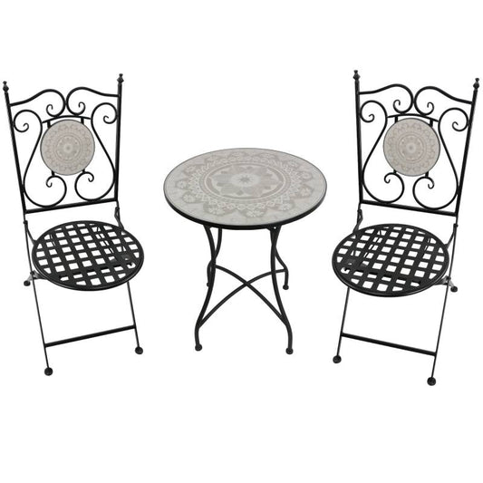 Sandy 3 Piece Outdoor Setting: Table & 2 Chairs