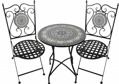 Santorini Charm 3pc Outdoor Table & Chairs Setting