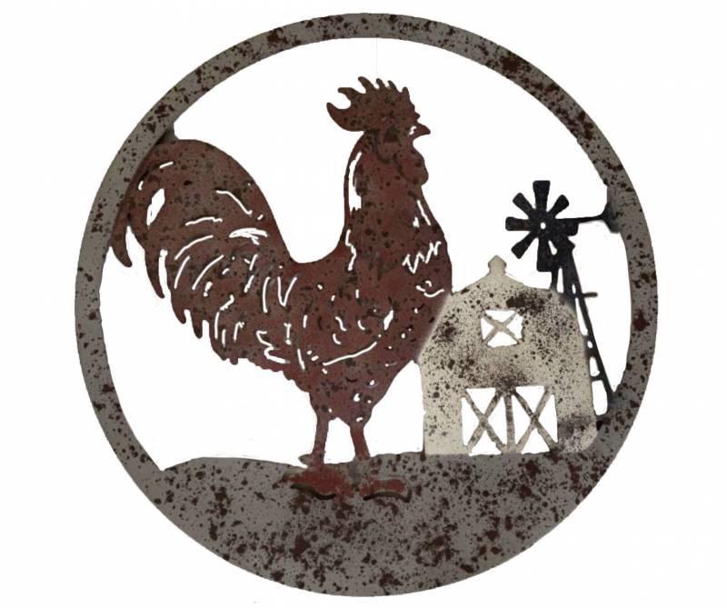 Rooster Metal Wall Art 72cm - Multi Color, 2kg, Stylish Home Decor - SuperSaverAU - view 1