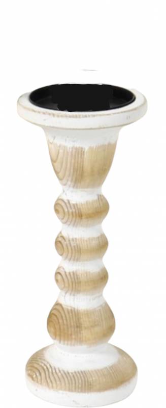 Marconi Candle Holder Set - Large 10x30cm White Wash
