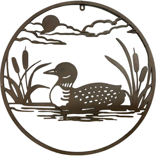 Round Duck Metal Wall Art 44x46cm