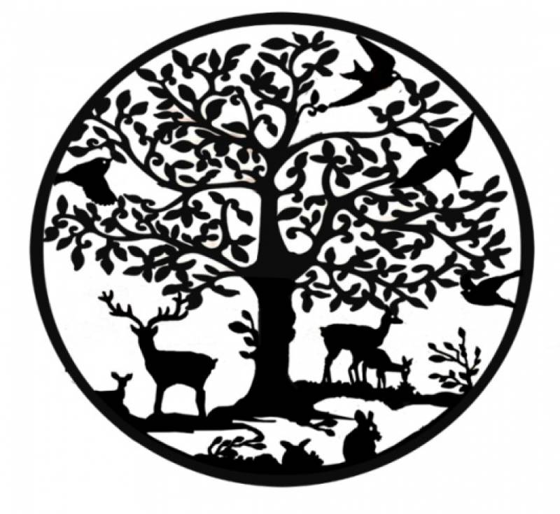 Grazing Deer Metal Wall Art - 60cm Rustic Decor