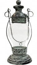 Premium Gary Glass Lantern with Ceramic Base - 51cm