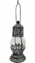 Premium Gary Glass Lantern with Ceramic Base - 51cm