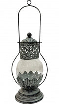 Premium Gary Glass Lantern with Ceramic Base - 51cm