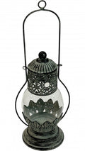 Premium David 39cm Grey Wash Glass Lantern Decorative Home Accent