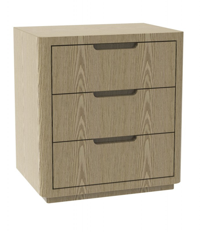 Astor 61cm Oak Bedside Table MDF Wood Veneer Bedroom Storage Nightstand