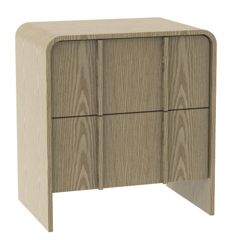 Roosevelt 61cm Oak Bedside Table MDF Wood Veneer Modern Bedroom Nightstand