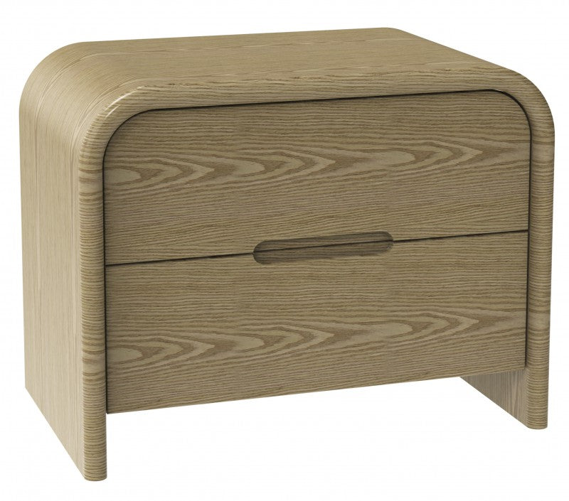 Alexander 50cm Oak Bedside Table MDF Wood Veneer Bedroom Side Table