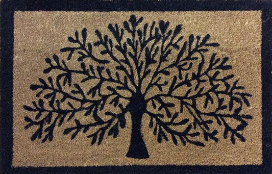 Tree of Life Heavy Duty Doormat 60x40cm - Rubber & Coir