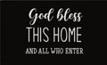 God Bless This Home Doormat 60cm - Durable Coir Fibre & Rubber Base, Multi Colour - SuperSaverAU - view 1