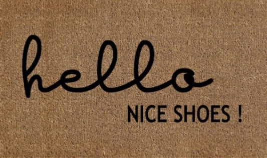 Hello Nice Shoes Heavy Duty Door Mat 60cm - Rubber & Coir