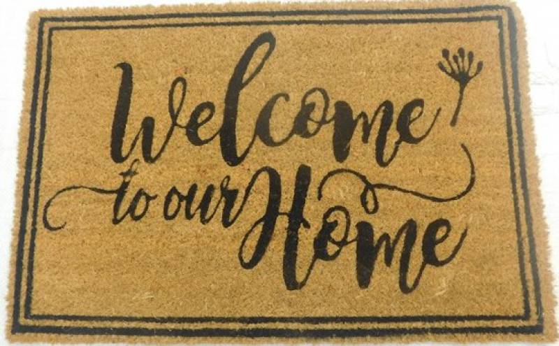 Welcome To Our Home Doormat - 60x40cm Coir & Rubber