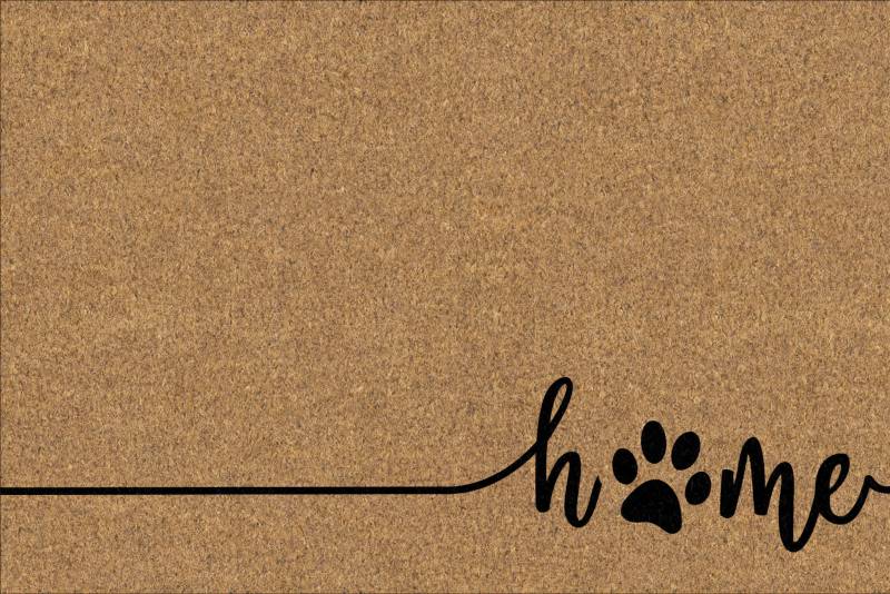Home W Paws French Provincial Doormat 60x40cm, Durable Coir & Rubber, Multi Colour
