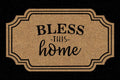 Bless This Home Doormat 60x40cm - Durable Coir Fibre & Rubber, Multi Colour - SuperSaverAU - view 1