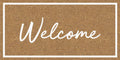 French Provincial Welcome Cursive Doormat 90x45cm, Durable Coir & Rubber - SuperSaverAU - view 1