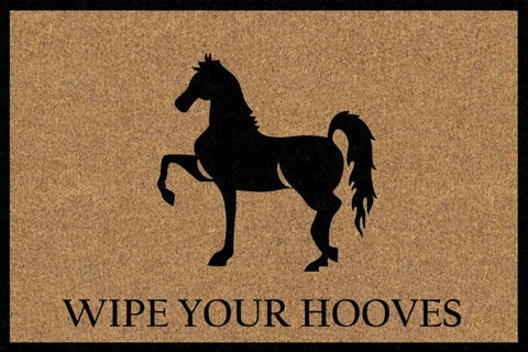 Horse Doormat 60x40cm - Durable Coir Fibre & Rubber, Multi Colour Design - SuperSaverAU - view 1
