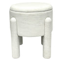Oscar 23cm Beige Storage Stool Ottoman Compact MDF Timber Footrest Seat