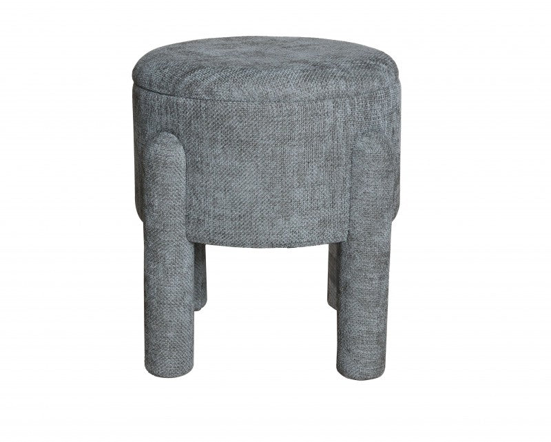 Oscar 23cm Green Storage Stool Ottoman Compact MDF Timber Footrest Seat