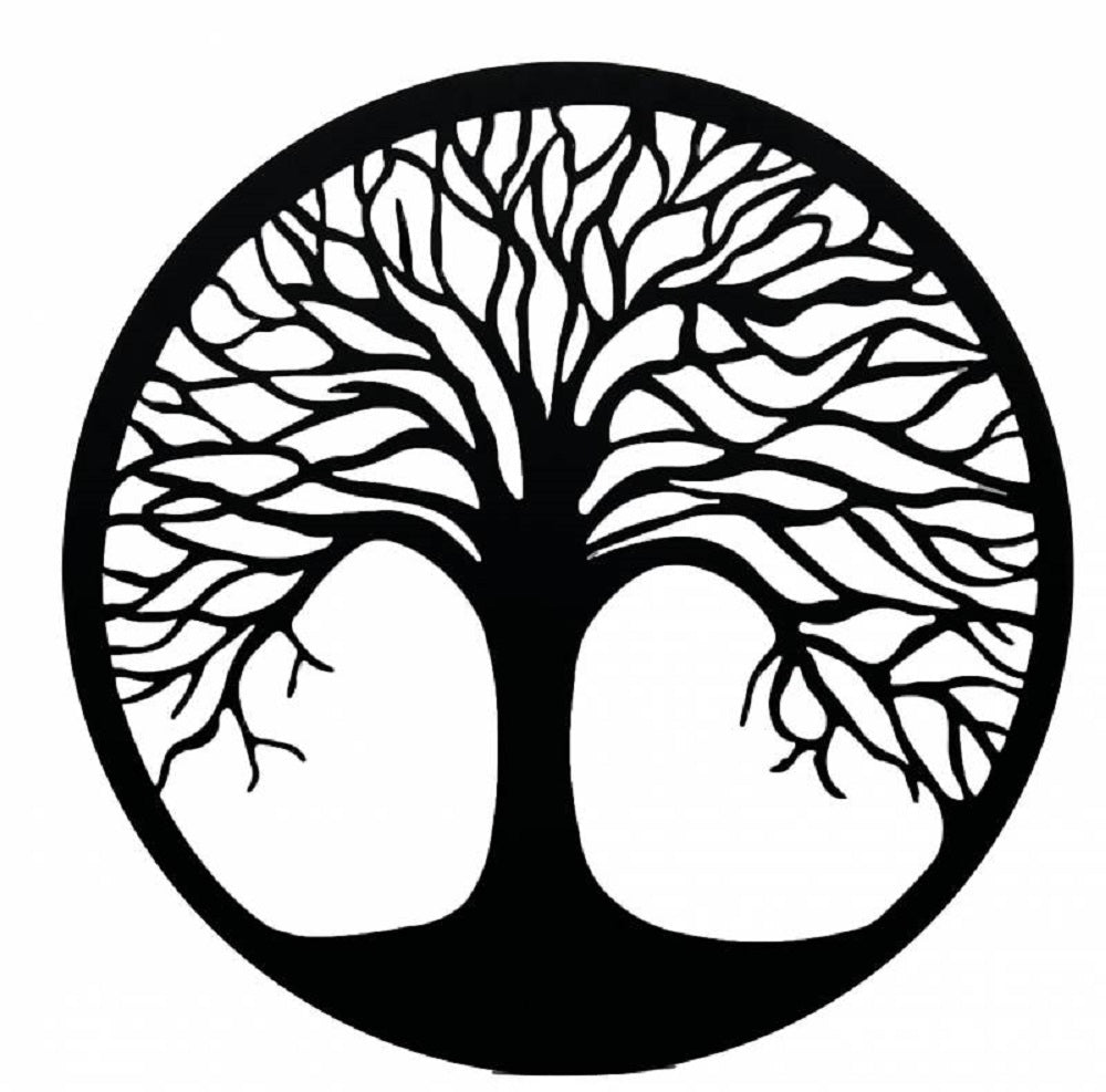 Tree of Life Metal Wall Art 99cm - Black, Stylish Home Decor, 4kg - SuperSaverAU - view 1