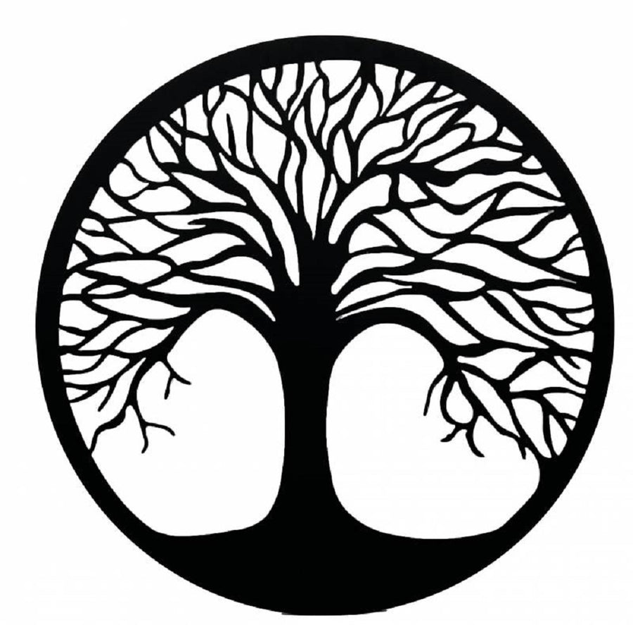 Tree of Life Metal Wall Art 99cm - Black, Stylish Home Decor, 4kg - SuperSaverAU - view 1
