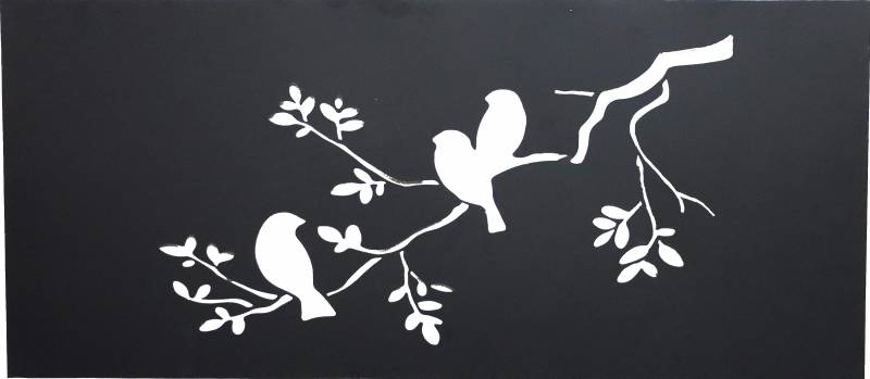 Set 2 Bird On Branch Metal Wall Art 90x40cm - Black, Stylish Home Decor - SuperSaverAU - view 1