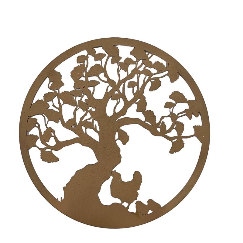 Set 2 Farm By The Tree Metal Wall Art 40x40cm