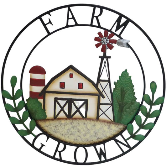 Farmhouse Metal Wall Art 56x56cm