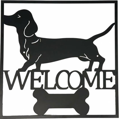 Welcome Dachshund Wall Art 40cm