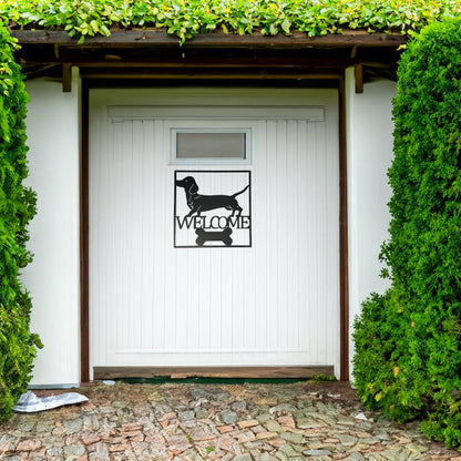 Welcome Dachshund Wall Art 40cm