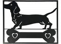 Dachshund Wall Art Metal Decor 40x32cm Black Aesthetic Home Hanging - SuperSaverAU - view 1