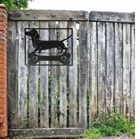 Dachshund Wall Art Metal Decor 40x32cm Black Aesthetic Home Hanging - SuperSaverAU - view 2
