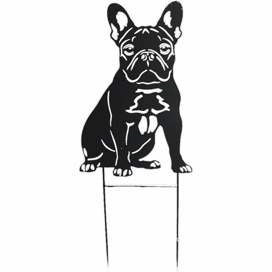 Oscar Bulldog Garden Stake 61cm - Metal