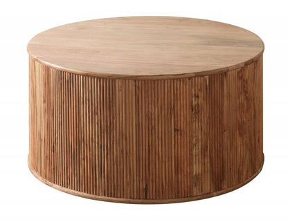 Barcelona Coffee Table - Natural Acacia Wood, 85x85cm