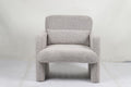 Aurora Black Beige Fabric Occasional Chair 79cm Modern Accent Armchair