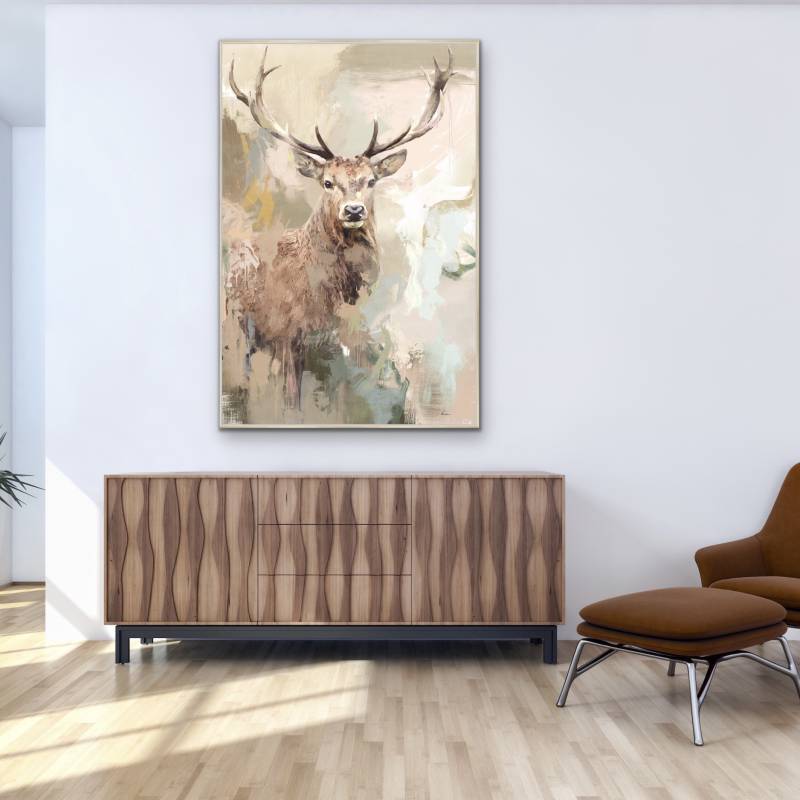 Hulio Deer Framed Canvas Wall Art 80x120cm - Multi Colour, Stylish Decor - SuperSaverAU - view 3