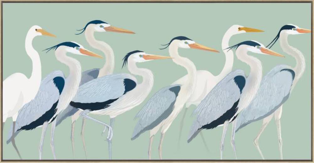 Flock of Birds Framed Canvas Wall Art 120 x 60 cm Multi Colour