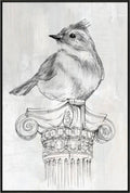 Bird on Column Framed Canvas Wall Art 60x3x90 cm Multi Colour - SuperSaverAU - view 1